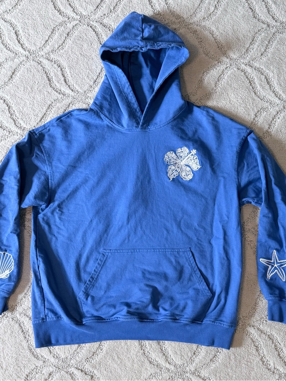 Blue Graphic Hoodie Sweatshirt - Unbranded